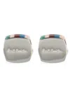 Paul Smith Striped-pattern Cufflinks In Silver