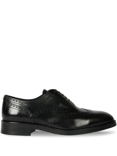 Paul Smith Cut-out-detail Leather Brogues In Schwarz