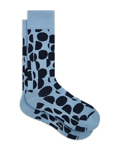 Paul Smith Cut Up Dot Socks In Blue