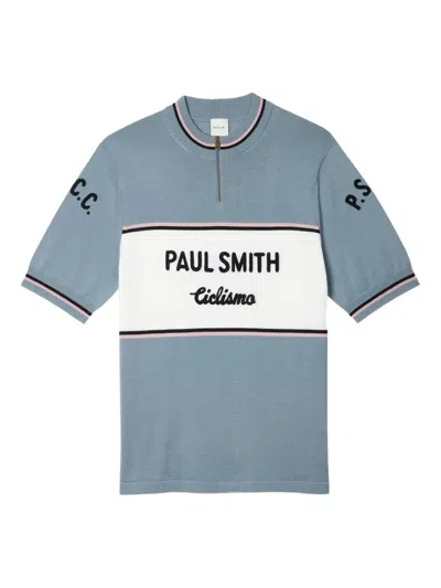 PAUL SMITH CYCLING-PANEL WOOL SWEATER