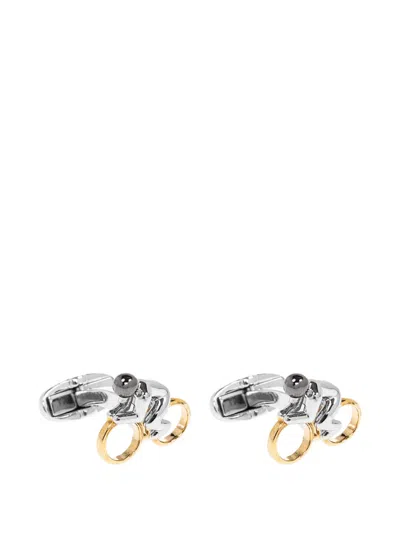 Paul Smith Cyclist Cufflinks In Metallic
