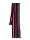 Paul Smith Bright Stripe Wraparound Knitted Scarf In Multi