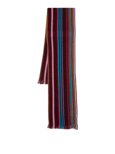 Paul Smith Darcie Bright Scarf In Dark Red