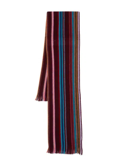 Paul Smith Darcie Bright Scarf In Burgundy/ Borde