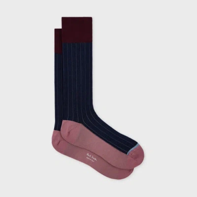 Paul Smith Dark Blue Colour-block Socks