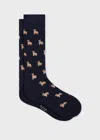 Paul Smith Dark Blue Cotton-blend 'bulldog' Socks