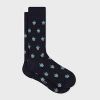 Paul Smith Men's Yen Robot Cotton-stretch Crew Socks In Blue