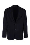 Paul Smith Structured Notch Lapel Jacket In Dark Blue