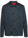 Paul Smith Monogram Jacquard Overshirt In Dark Blue