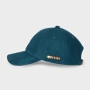 Paul Smith Dark Blue 'signature Stripe' Trim Suede Baseball Cap