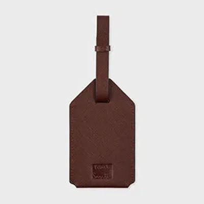 Paul Smith Dark Brown Leather Luggage Tag
