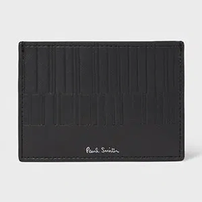 Paul Smith Dark Brown Leather 'shadow Stripe' Card Holder
