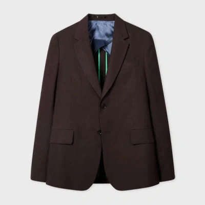 Paul Smith Dark Brown Linen Buggy-lined Blazer