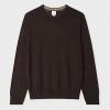 Paul Smith Dark Brown Merino Wool Sweater In Brown