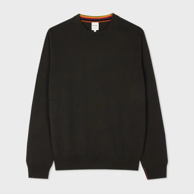 PAUL SMITH DARK GREEN CASHMERE CREW NECK SWEATER