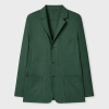 Paul Smith Dark Green Overdyed Marl Wool Three-button Blazer In Green