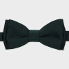 Paul Smith Dark Green Pre-tied Satin Bow Tie In Black
