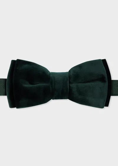Paul Smith Dark Green Pre-tied Velvet Bow Tie