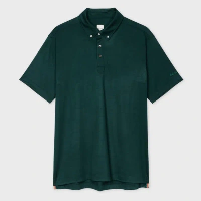 Paul Smith Dark Green Washable Merino Wool Polo Shirt