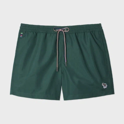 Paul Smith Dark Green Zebra Logo Swim Shorts