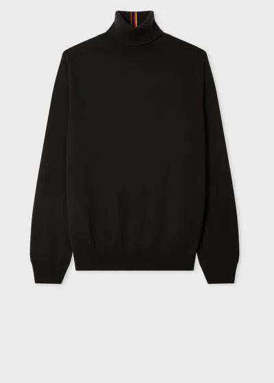 Paul Smith Dark Khaki Cashmere Roll Neck Sweater Green