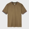 Paul Smith Mens Stripe Detail Tshirt Brown In Brown