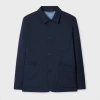 Paul Smith Dark Navy Two-ply Hopsack Wool Work Jacket Blue In Blue