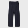 Paul Smith Dark Navy Wool Elasticated-waist Trousers Blue In Blue