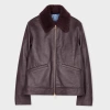 PAUL SMITH DARK PURPLE GRAINED LEATHER JACKET