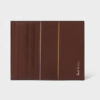 Paul Smith Dark Red Panel Compact Billfold Wallet