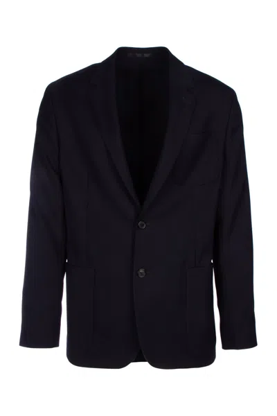 Paul Smith Darted Single Breast Wool Blazer In Blue