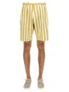 Paul Smith Striped Shorts In Yellow