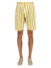 Paul Smith Striped Shorts In Yellow
