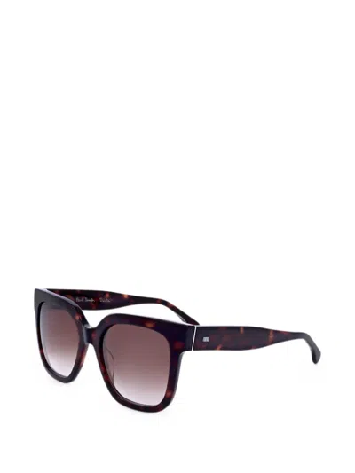 Paul Smith Delta Square-frame Sunglasses In Brown