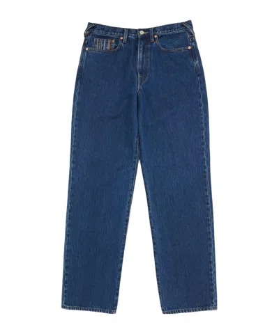 Paul Smith Denim Trousers With Belt Loops In Blue