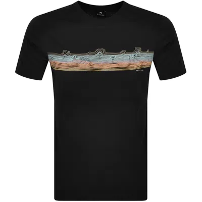 Paul Smith Desert Stripe T Shirt Black
