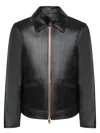 PAUL SMITH DESTROYED BROWN LEATHER JACKET