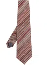 Paul Smith Stripe-print Wide-blade Silk Tie In Multicolour