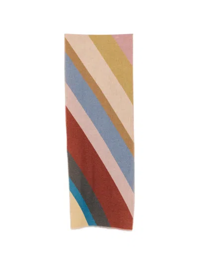Paul Smith Diagonal-stripe Scarf In Multi
