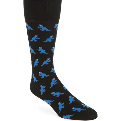 Paul Smith Dino Stripe Dress Socks In Black