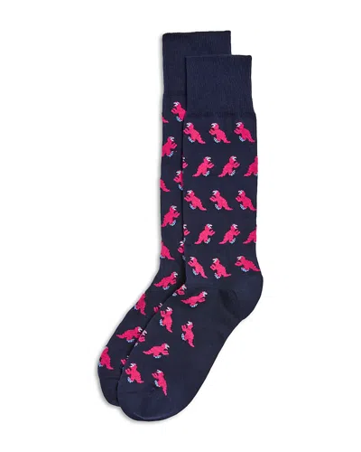 Paul Smith Dinosaur Crew Socks In Blue