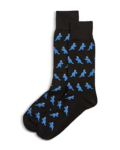 Paul Smith Dinosaur Crew Socks In Blue