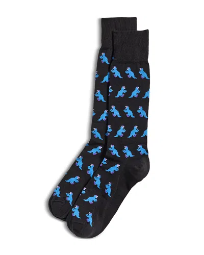 Paul Smith Dinosaur Crew Socks In Black
