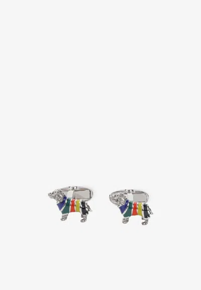 Paul Smith Dog Jumper Cufflinks In Multi