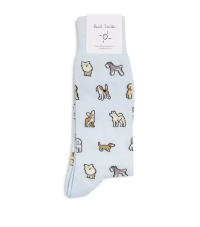 Paul Smith Dog Socks In Blue