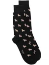 Paul Smith Men's Irwin Bulldog Crew Socks In Black