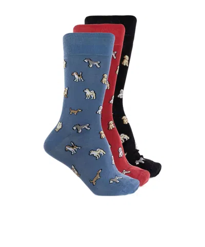 Paul Smith Dogs Three Pack Of Socks In Multi