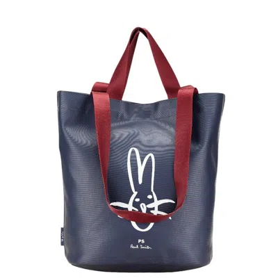 Paul Smith Doodle Rabbit Tote Bag Navy In Blue