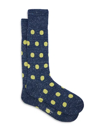 Paul Smith Dot Crew Socks In Blue