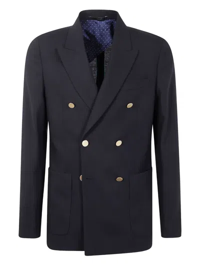 Paul Smith Double-breasted Blazer In Blue